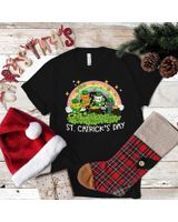 St Patricks Day Cats Catricks Saint Pattys Women Girls Kids Shirt Unisex Standard T-Shirt black s